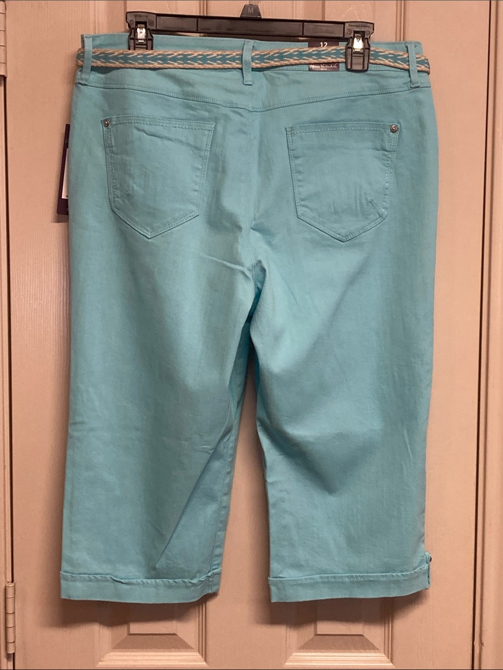 Gloria Vanderbilt Lillian Skimmer Aqua Sky Blue Sz 12 NWT - Picture 2 of 11